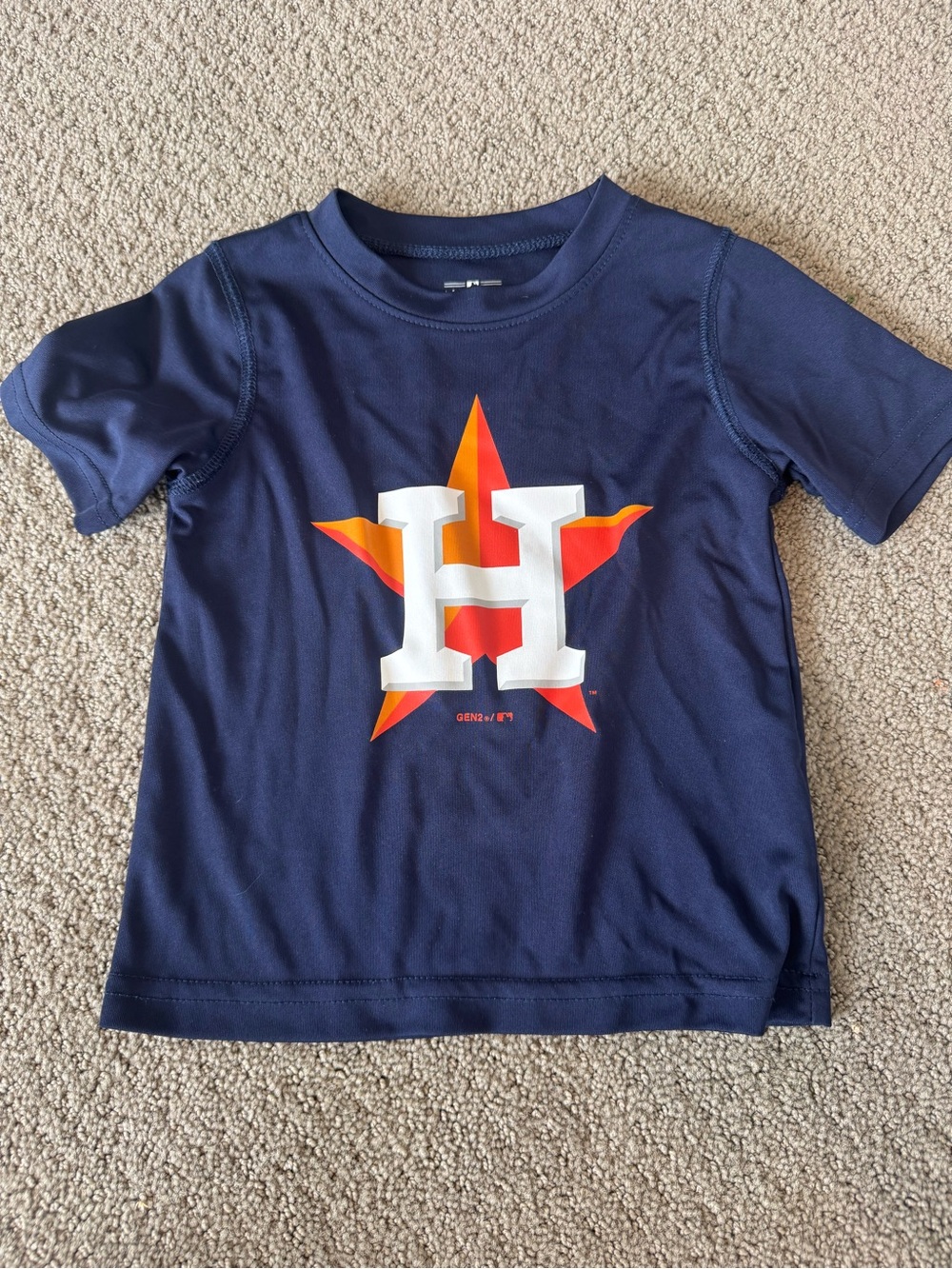 Houston Astros MLB Toddler 2T Navy Blue Performance T-Shirt Genuine Merchandise